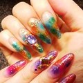 夏のキラキラエスニックネイル