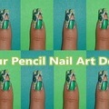 Colour Pencil Nail Art Design