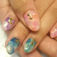 カラフルタイダイネイル☆