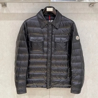 モンクレール ブラック Chambly メンズダウンワイシャツジ