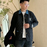 ルイヴィトン ジャケット ダウンジャケット 中綿 デニム 襟 メ