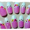 Flower French Nail
